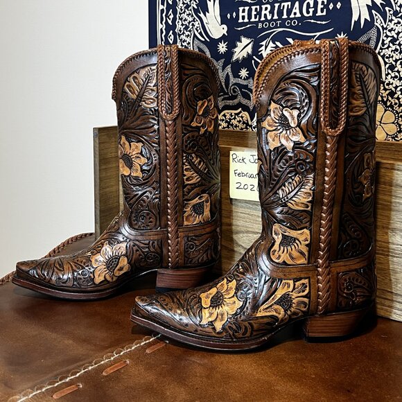 Star by Liberty Boot Co. Fully Tooled Cowboy Boots in Men\'s Size 11.5D
